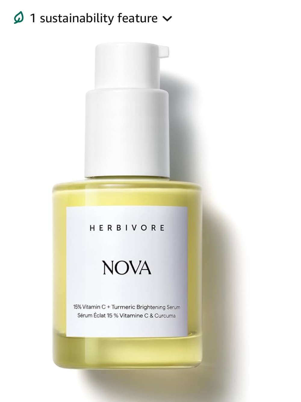 Herbivore Botanicals NOVA Brightening Serum — Yellow